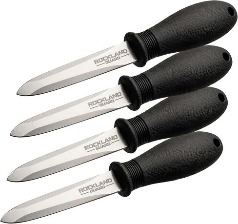 Rockland Guard Oyster Shucking Knife - 3.5" Heavy Duty 420 Stainless Steel Shucker for Clams & Shellfish - Non-Slip Ergonomic Handle Seafood Tool for Beginners, 1-Pack in Kuwait