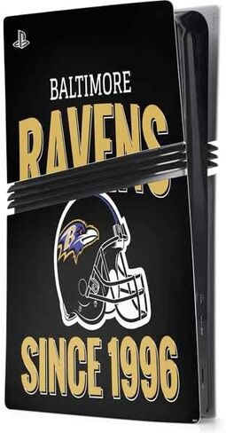 Skinit Decal Gaming Skin Compatible with PS5 Pro Console - Officially Licensed NFL Baltimore Ravens Design in Saudi Arabia