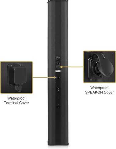 Sound Town Passive Column Line Array System with Eight Aluminum Column Line Array Speakers, One 8-Ch Power Amplifier, for Meeting Room, Conference, Restaurant, Commercial Installation (ETI8X8M64B) in Saudi Arabia