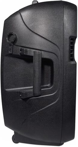 حزمة Rockville RAM15BT: مكبر صوت 15 بوصة قابل لإعادة الشحن بقدرة 800 وات / 200 وات RMS DJ PA، 2 ميكروفونات VHF لاسلكية، بلوتوث، حامل ثلاثي القوائم عالي التحمل RVES05 DJ PA، عنصران in Saudi Arabia