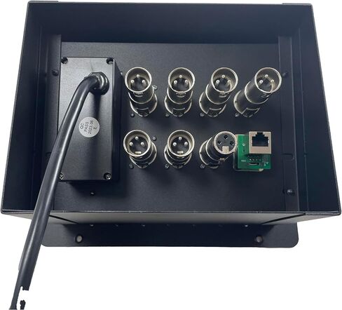 ProCraft Recessed Floor Pocket - High-Capacity Stage Pocket with A 2-Hole Lid; 1 Wired AC Outlet; and 6 XLR Female, 1 XLR Male, and 1 RJ45 Connectors in Kuwait