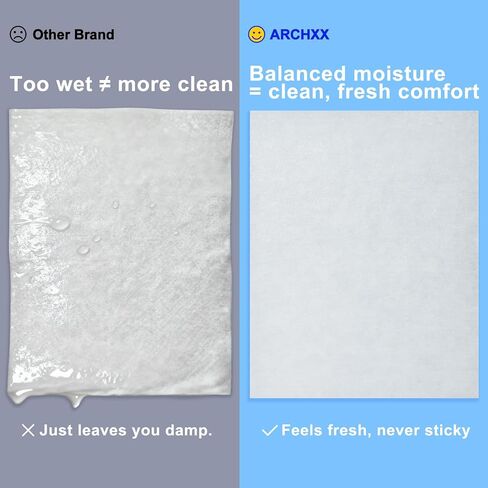 ARCHXX Travel Flushable Wipes, 16 Travel Packs (112 Count), Value Pack, Unscented & Hypoallergenic, Mini Wet Wipes with Aloe Vera, 99% Water, for Sensitive Skin, for Adults & Kids in Kuwait