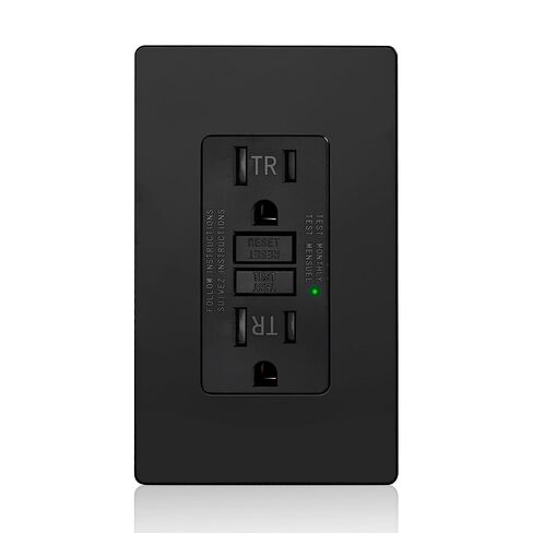 20 Amp GFCI Outlet, TR Tamper-Resisitant GFI Electrical Outlet with Thinner Design, Self-Test Ground Fault Circuit Interrupter with Screwless Wall Plate, UL Listed, Matte White, 6 Pack in Saudi Arabia