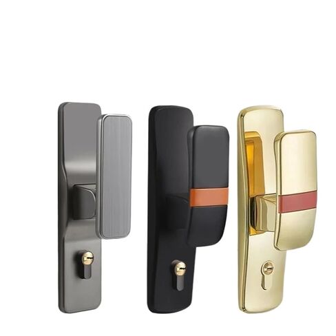 Mute Door Lock Household Wooden Handle Black Gold 1Pcs(Type A) in Saudi Arabia