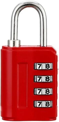 4 Digit Password Lock Zinc Alloy Padlock Luggage Backpack Zipper 1Pcs(01-3 Digit) in Saudi Arabia