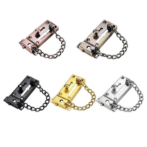 Stainless Steel Door Lock Chain with Latch Home Doors Windows Bolts 1Pcs(Red Bronze) in Saudi Arabia