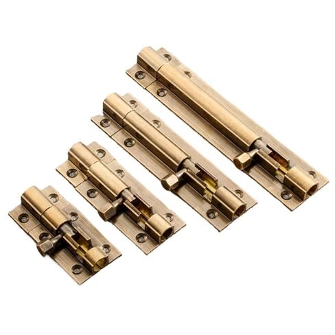 1.5/2/3/4/5 Inch Brass Door Latch Home Bolt Tower Catch Locks Solid Sliding Hasp 1Pcs(126mm) in Saudi Arabia