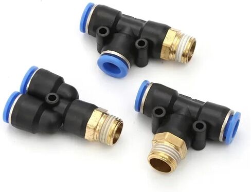 Pneumatic Air Fittings Threaded Connectors PLF 6/8/10mm 1/8 3/8 1/2 1/4 Hose Fitting Male Thread Quick Coupling 1Pcs(12-03) in Saudi Arabia