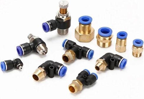 Pneumatic Air Fittings Threaded Connectors PLF 6/8/10mm 1/8 3/8 1/2 1/4 Hose Fitting Male Thread Quick Coupling 1Pcs(12-03) in Saudi Arabia