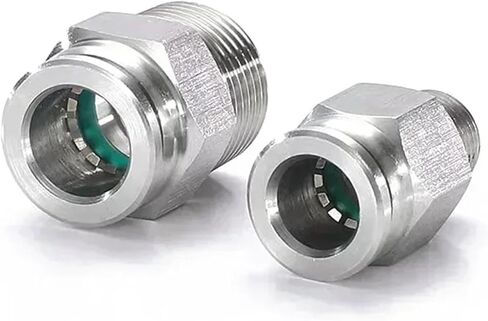 304 Stainless Steel Air Fittings Quick Coupling 4/6/8/10/12mm Male Thread M5 1/8 1/4 1/2 Push In Hose Pneumatic Connectors 1Pcs(6-04) in Saudi Arabia