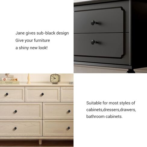 Cabinet Pulls, Closet Door knobs Round Matte Black Dresser Drawer Knobs Simple Cabinet Hardware in Kuwait
