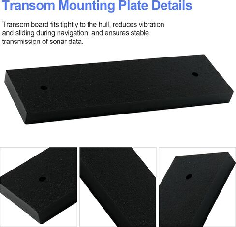 Boat Transducer Mounting Plate Transom Saver Mount Board Stern Saver Mounting Block Marine Transducer Mounting Bracket for Fish Finder & Sonar 12" X 3.5" X 0.75" - Black in Saudi Arabia