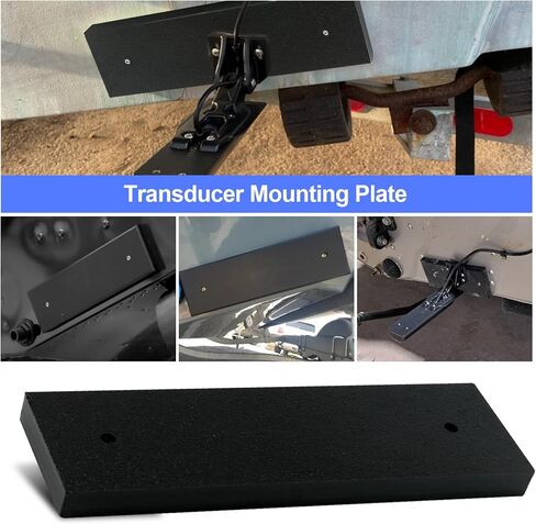 Boat Transducer Mounting Plate Transom Saver Mount Board Stern Saver Mounting Block Marine Transducer Mounting Bracket for Fish Finder & Sonar 12" X 3.5" X 0.75" - Black in Saudi Arabia