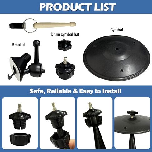 2 Pack Car Cymbal Air Vent, Cars Symbol Drum, Mini Drum Crash Cymbal, with Mini Drum Stick, Add Fun to Your Drive, Fun Dashboard Accessory, Gift for Drumer Music Lovers, Fits Most Vehicles in Saudi Arabia