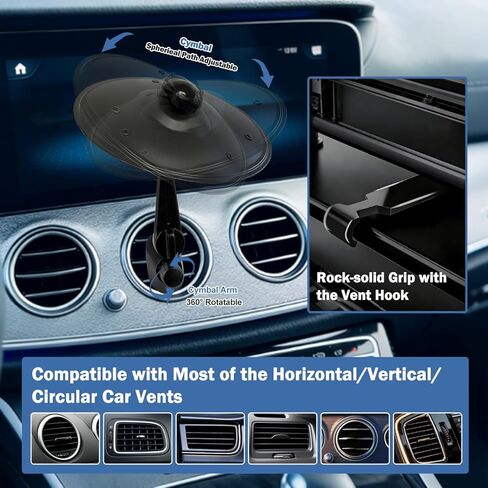2 Pack Car Cymbal Air Vent, Cars Symbol Drum, Mini Drum Crash Cymbal, with Mini Drum Stick, Add Fun to Your Drive, Fun Dashboard Accessory, Gift for Drumer Music Lovers, Fits Most Vehicles in Saudi Arabia