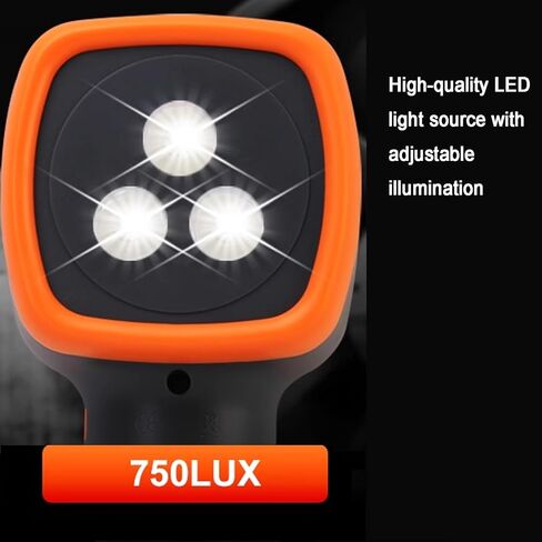 ستروبوسكوب محمول باليد 500~49999 دورة في الدقيقة، ستروبوسكوب LED محمول، مع قرص دوار 360 درجة، دقة عالية 0.001%، 750LUX، عداد سرعة غير متصل، جهاز اختبار سرعة هرتز in Saudi Arabia