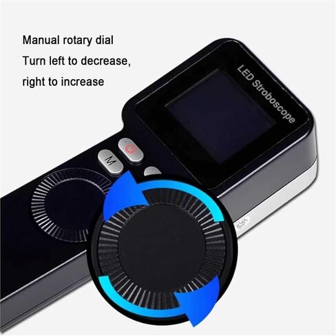 Handheld Stroboscope, LED Digital Strobe Light Tachometer, Non Contact Motor Engine Speed Analyzer, Range 1-999999 RPM, for Gears, Tires to Measure, Rechargeable in Saudi Arabia
