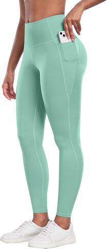 CHRLEISURE Leggings with Pockets for Women - Tummy Control High Waisted Soft Workout Yoga Pants in Kuwait