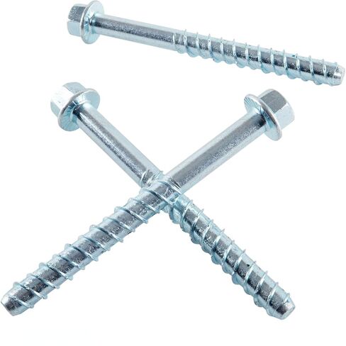 5/8" x 4" Concrete Screws (20 PCS) Concrete Anchor Bolts, Zinc Plated in Kuwait