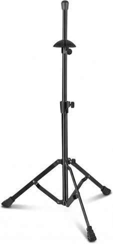 حامل ترومبون، حامل ثلاثي قابل للطي بارتفاع قابل للتعديل مع هيكل مثلث ثابت، حامل أدوات معدني محمول للترومبون التينور والباس، أقدام مطاطية غير قابلة للانزلاق، أسود in Kuwait