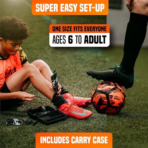 Flick Smart Soccer Tracker with Shin Guards - Track and Anaylze Performance - Soccer Accessory for Training and Games - Extremely Lightweight - One Size Fits All in Saudi Arabia