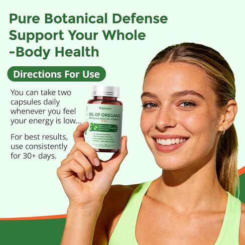 زيت الأوريجانو مع زيت الحبة السوداء، فيتامين د3، 3 في 1 كبسولات هلامية معوية مغلفة، مكمل عشبي الأوريجانو لدعم المناعة والصحة العامة، كمية كافية لمدة 60 يومًا in Kuwait