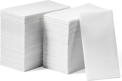 Disposable Linen-Feel Guest Towels - 12" x 17" Cloth-Like Hand Towels - Soft And Absorbent Paper Napkin For Bathroom, Kitchen, Or Event [Extra-Soft - Pack of 200] in Kuwait