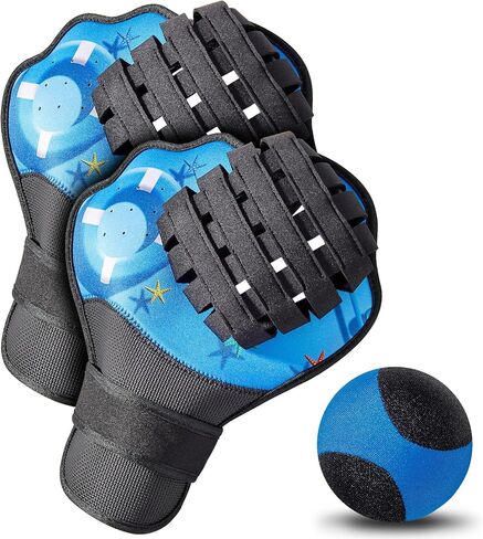 Strdfeve 1pcs مجموعة المياه والقفازات المائية ، كرة كذبة المياه الصيد ، حمام السباحة للبيسبول الصيد لقفا لتلاعب الشاطئ ، واللعب Catch Skip Ball & Glove in Kuwait