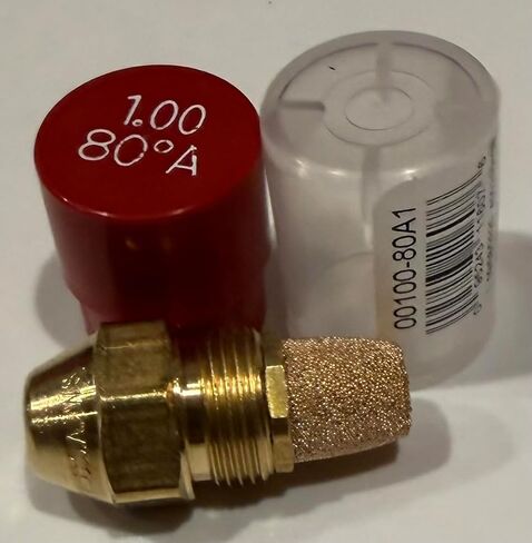 1.00 80 A Oil Burner Nozzle, 1.00 80 A, Hollow Spray Red Cap 1.00 80A Oil Nozzle 1.00 Gallons per hour with a hollow 80 degree Spray in Saudi Arabia