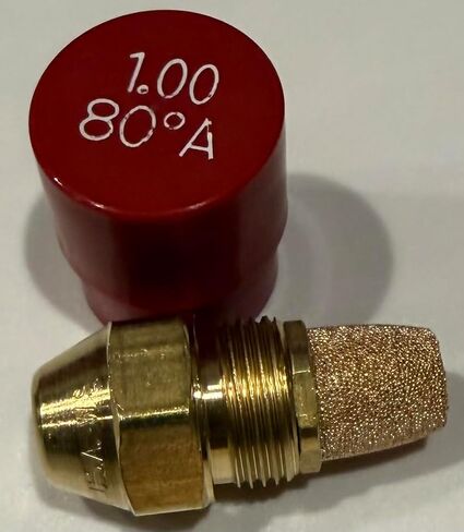 1.00 80 A Oil Burner Nozzle, 1.00 80 A, Hollow Spray Red Cap 1.00 80A Oil Nozzle 1.00 Gallons per hour with a hollow 80 degree Spray in Saudi Arabia