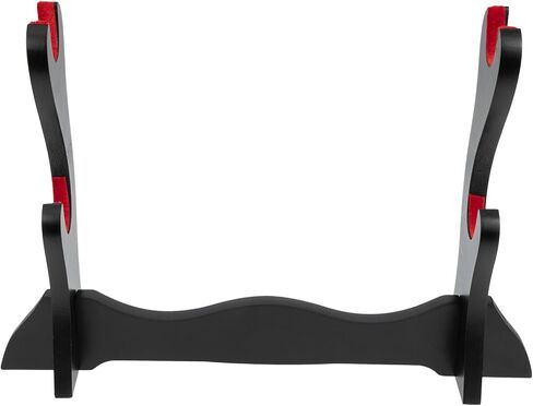 منظم حامل عرض الفلوت الخشبي لسطح المكتب مع رف من طبقتين لأدوات الرياح المنزلية وحامل تخزين السيوف in Kuwait