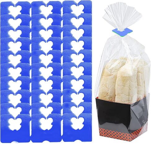 100 قطعة من مشابك أكياس الخبز البلاستيكية القابلة لإعادة الاستخدام تحافظ على طعامك طازجًا لفترة أطول بعد الفتح 7/8 × 7/8 بوصة (بني) in Kuwait