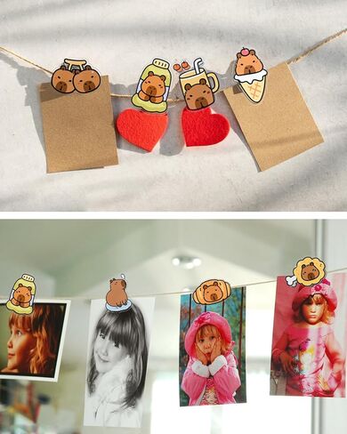 7 Packs Cute Chip Clips, Funny Bag Clips for Food, Small Acrylic Air Tight Sealing Sealer for Kitchen Snack Bread Bag Storage, Kawaii Capybara Stuff (Food Capybara) in Kuwait