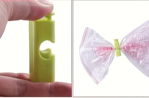10PCS Food Bag Sealing Clips Spring Lock Plastic for Bread, Snacks and Milk Powder Bags Moisture-Proof Kitchen Storage, WhiteYellow in Saudi Arabia