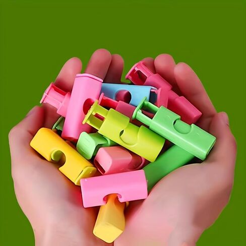 10PCS Food Bag Sealing Clips Spring Lock Plastic for Bread, Snacks and Milk Powder Bags Moisture-Proof Kitchen Storage, WhiteYellow in Saudi Arabia