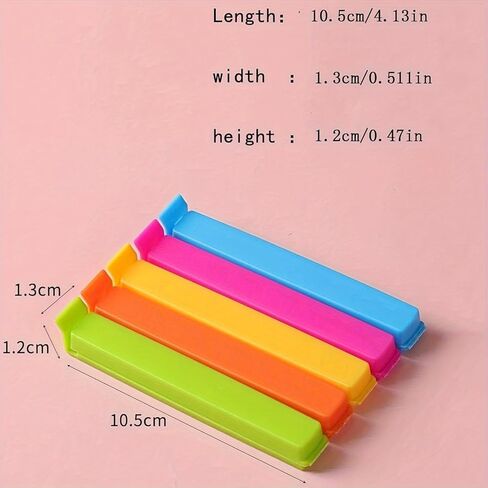 5pcs Colorful Chip Bag Clips - Reusable Food Storage Clamps for Snacks & Plastic Bags - Moisture Proof & Airtight Sealing in Saudi Arabia