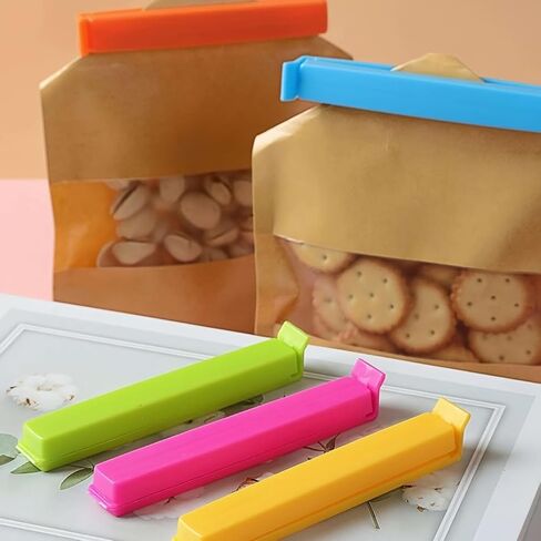 5pcs Colorful Chip Bag Clips - Reusable Food Storage Clamps for Snacks & Plastic Bags - Moisture Proof & Airtight Sealing in Saudi Arabia