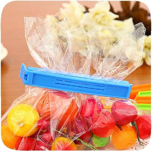 5pcs Colorful Chip Bag Clips - Reusable Food Storage Clamps for Snacks & Plastic Bags - Moisture Proof & Airtight Sealing in Saudi Arabia