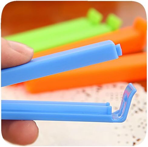5pcs Colorful Chip Bag Clips - Reusable Food Storage Clamps for Snacks & Plastic Bags - Moisture Proof & Airtight Sealing in Saudi Arabia