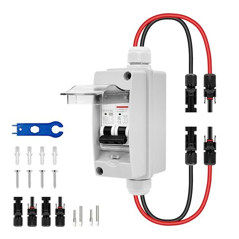 مفتاح فصل اللوحة الشمسية 30 أمبير، IP65 مقاوم للماء في الهواء الطلق 400 فولت تيار متردد/تيار مستمر، صندوق تبديل PV مع كابلات MC4 مسبقة الأسلاك، قاطع دائرة مصغر لنظام الطاقة الشمسية in Kuwait