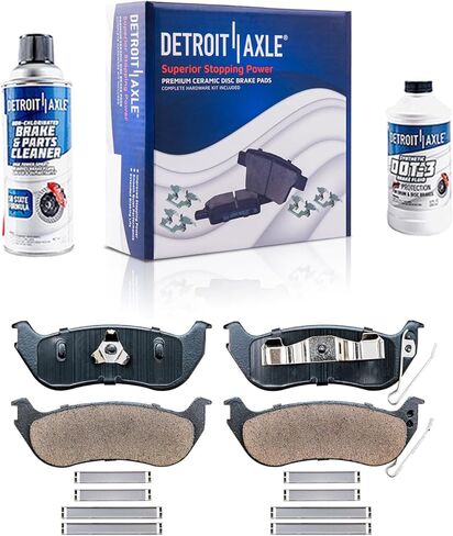 Detroit Axle - Rear Brake Pads for Avalanche Suburban Express Yukon XL Savana 1500 GMC Chevy Tahoe Cadillac Escalade, Ceramic Brake Pads w/Hardware Replacement in Kuwait
