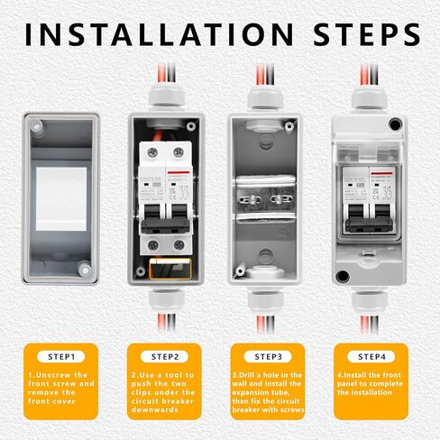 مفتاح فصل اللوحة الشمسية 30 أمبير، IP65 مقاوم للماء في الهواء الطلق 400 فولت تيار متردد/تيار مستمر، صندوق تبديل PV مع كابلات MC4 مسبقة الأسلاك، قاطع دائرة مصغر لنظام الطاقة الشمسية in Kuwait