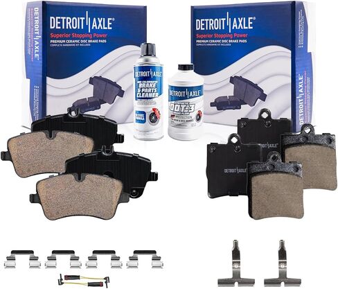 Detroit Axle - Rear Brake Pads for Avalanche Suburban Express Yukon XL Savana 1500 GMC Chevy Tahoe Cadillac Escalade, Ceramic Brake Pads w/Hardware Replacement in Kuwait