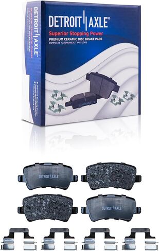 Detroit Axle - Rear Brake Pads for Avalanche Suburban Express Yukon XL Savana 1500 GMC Chevy Tahoe Cadillac Escalade, Ceramic Brake Pads w/Hardware Replacement in Kuwait