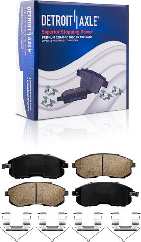Detroit Axle - Rear Brake Pads for Avalanche Suburban Express Yukon XL Savana 1500 GMC Chevy Tahoe Cadillac Escalade, Ceramic Brake Pads w/Hardware Replacement in Kuwait