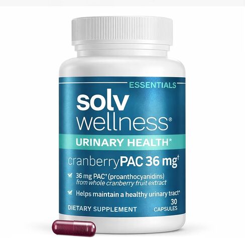Solv Wellness Urinary Health 36 mg Cranberry PAC – Whole Cranberry Fruit Extract, Daily Urinary Tract Health Support, 30 Capsules in Kuwait