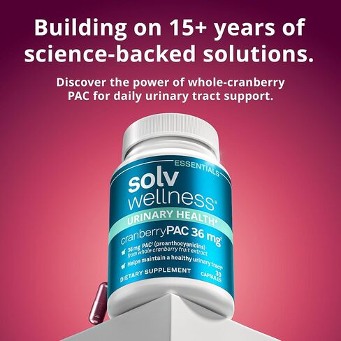 Solv Wellness Urinary Health 36 mg Cranberry PAC – Whole Cranberry Fruit Extract, Daily Urinary Tract Health Support, 30 Capsules in Kuwait