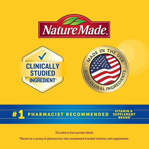 Nature Made Cranberry with Vitamin C Gummies for Adults, Urinary Tract Health for Women and Men, Cranberry Supplement, 50 Gummies, 25 Day Supply in Saudi Arabia