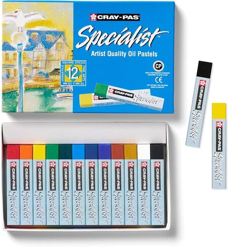 SAKURA Cray-Pas Specialist Oil Pastel Set - Premium Quality Pigments, Wax & Oil - 50 Colors in Saudi Arabia