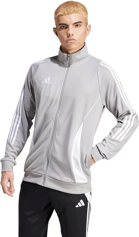 adidas Men's Tiro 24 Training Jacket, Team Mid Grey/White, XX-Large in Kuwait